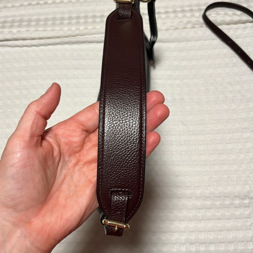 Coach Burgundy Leather Hobo Bag with Gold Hardware - Picture 7 of 7